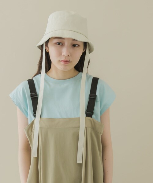 SMELLY（スメリー）の「コットンリボンバケットハット（ハット・レディース・BLK/IVO・-）」の8枚目の写真