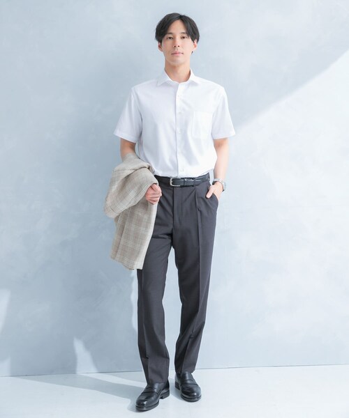 URBAN RESEARCH DOORS(アーバンリサーチドアーズ)の「LIFE STYLE TAILOR セミワイド半袖シャツ(シャツ/ブラウス・メンズ・WHITE/BLUE/NAVY-ST・37/39/41/43)」の11枚目の写真