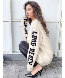 GYDA | LONG BEACH HEMスリットニットTOPS(ニット/セーター)