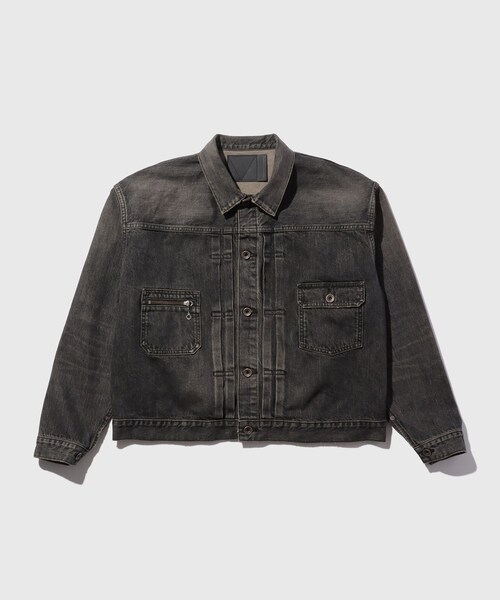ADAM ET ROPE'（アダムエロペ）の「【DAIRIKU/ダイリク】2PKT Vinatge Denim Jacket（デニムジャケット・メンズ・ブラック・L/M/S）」の3枚目の写真