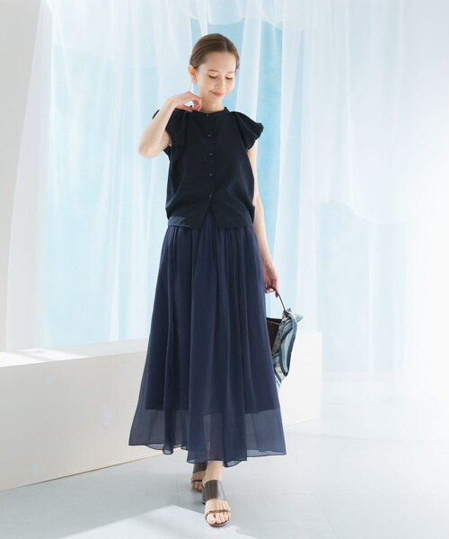 URBAN RESEARCH ROSSO（アーバンリサーチロッソ）の「パフスリーブブラウス（シャツ/ブラウス・レディース・BRICK/OFF WHITE/NAVY・FREE）」の18枚目の写真