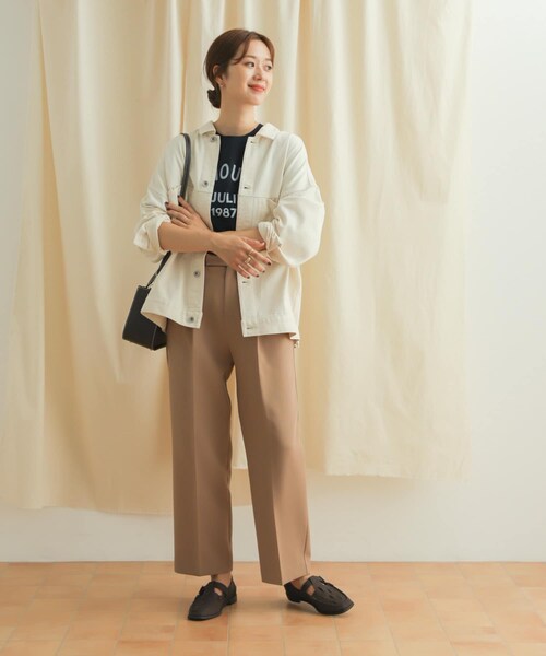 URBAN RESEARCH DOORS(アーバンリサーチドアーズ)の「コットンツイルドルマンジャケット(ミリタリージャケット・レディース・KHAKI/NATURAL・M)」の16枚目の写真