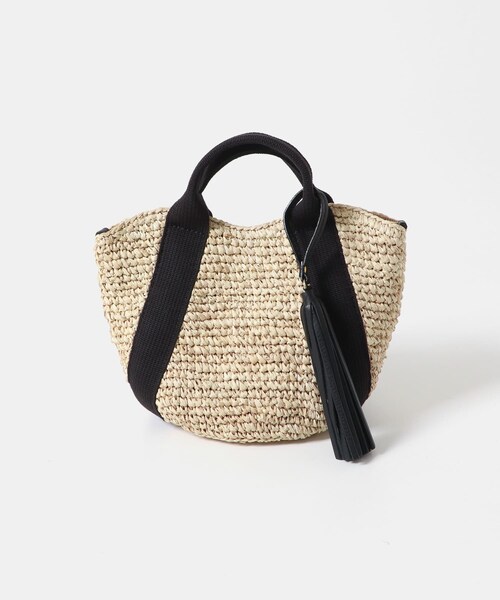 URBAN RESEARCH ROSSO（アーバンリサーチロッソ）の「VIOLAd’ORO　ラフィア2WAYバッグ（かごバッグ・レディース・NATUGLD/NATUBLK/WBRNGOLD・-）」の6枚目の写真