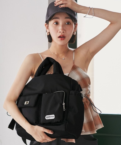 VIS（ビス）の「【OUTDOOR PRODUCTS】VIS別注6ポケット2WAYトートバッグ（トートバッグ・レディース・ブラック/ブラウン系/ピンク系・F）」の8枚目の写真