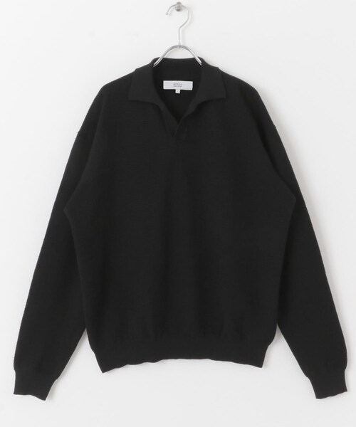 URBAN RESEARCH ROSSO（アーバンリサーチロッソ）の「『WEB限定』変形カノコスキッパーニットポロ（ニット/セーター・メンズ・BLACK/NAVY/LIGHT GRAY・M/L）」の12枚目の写真