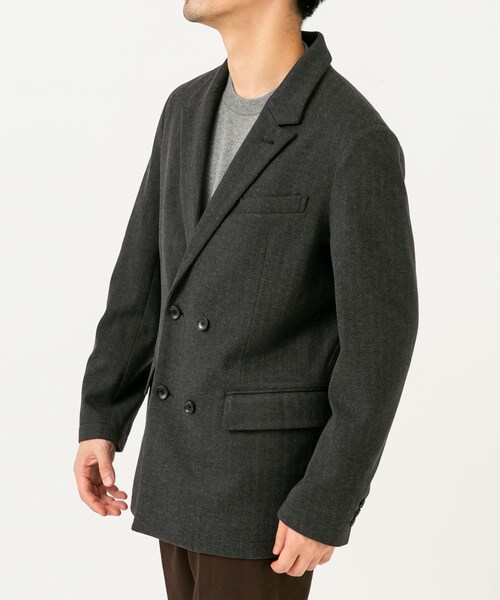 URBAN RESEARCH ROSSO（アーバンリサーチロッソ）の「クラシックダブルジャケット（テーラードジャケット・メンズ・ヘリンボーン/CHECK・M/L/XL）」の4枚目の写真