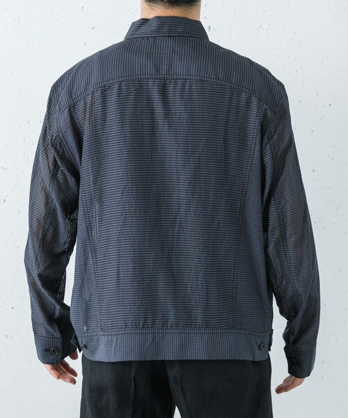 URBAN RESEARCH（アーバンリサーチ）の「SEVEN BY SEVEN　SHEER COWBOY JACKET（テーラードジャケット・メンズ・010 BLACK/120 NAVY・M/L）」の7枚目の写真