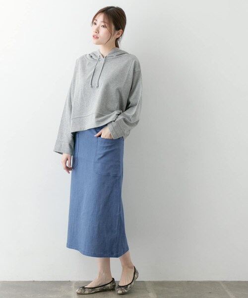 ITEMS URBANRESEARCH（アイテムズ アーバンリサーチ）の「アウトポケットデニムスカート∴（デニムスカート・レディース・L.BLU/NVY・S/M）」の6枚目の写真