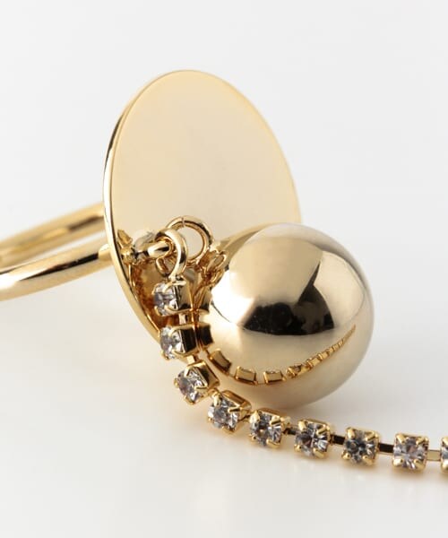 SENSE OF PLACE by URBAN RESEARCH（センスオブプレイスバイアーバンリサーチ）の「メタルボール×ラインストーンリング（リング・レディース・GOLD・-）」の4枚目の写真