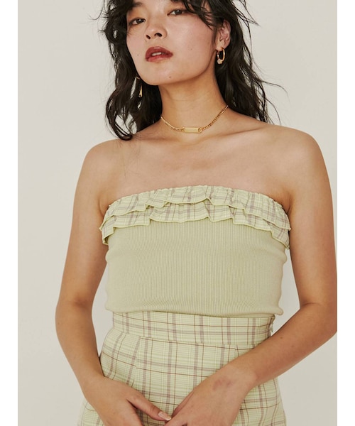 PAMEO POSE（パメオポーズ）の「Perfect Bare Top（その他トップス・レディース・ブラック/ピンク/グリーン・F）」の11枚目の写真