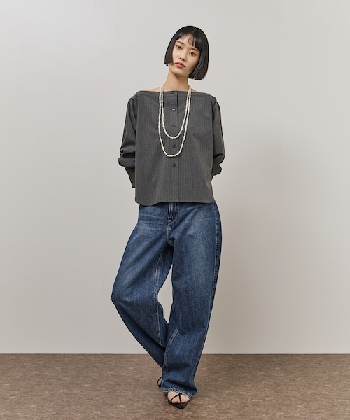ADAM ET ROPE'（アダムエロペ）の「【upper hights（アッパー ハイツ）】THE GARNET（デニムパンツ・レディース・ネイビー/ブルー・22/23/24/25）」の11枚目の写真