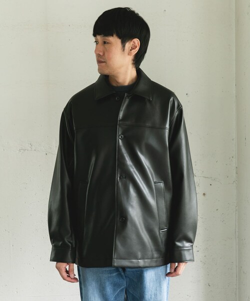URBAN RESEARCH DOORS（アーバンリサーチドアーズ）の「FL カーコート（ライダースジャケット・メンズ・BLACK・M/L）」の11枚目の写真