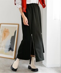 nissen | 大きいサイズファスナーデザインやわらかスカート（ゆったりヒップ）(スカート)