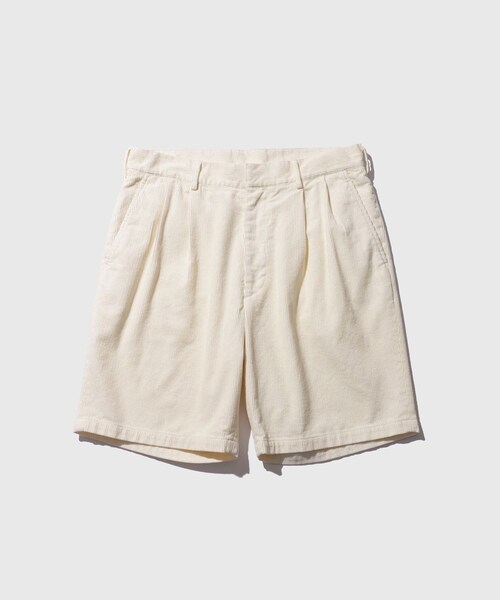 ADAM ET ROPE'(アダムエロペ)の「CORDUROY SHORTS(その他パンツ・メンズ・ホワイト/ベージュ/ネイビー/ブルー系/イエロー・L/M)」の2枚目の写真