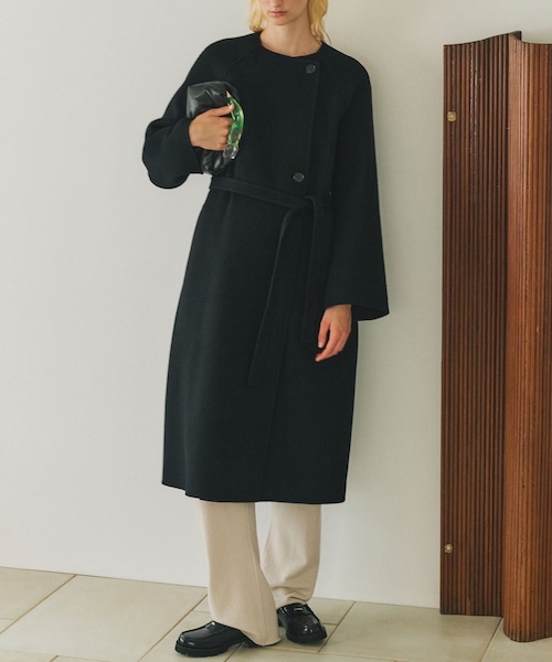 ROPE'（ロペ）の「【一部店舗限定】【REALM（レルム）】DOUBLE-FACED LONG COAT｜ロングコート（その他アウター・レディース・ブラック/チャコール・36/38）」の19枚目の写真
