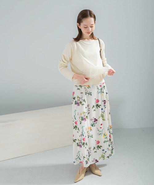 URBAN RESEARCH ROSSO（アーバンリサーチロッソ）の「シアーレイヤードニット（ニット/セーター・レディース・OFF WHITE/PINK・Free）」の5枚目の写真