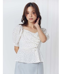 MERCURYDUO | 2WAYドットペプラムブラウス(シャツ/ブラウス)