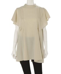 MERCURYDUO | バックリボンラッフルスリーブチュニックブラウス(シャツ/ブラウス)