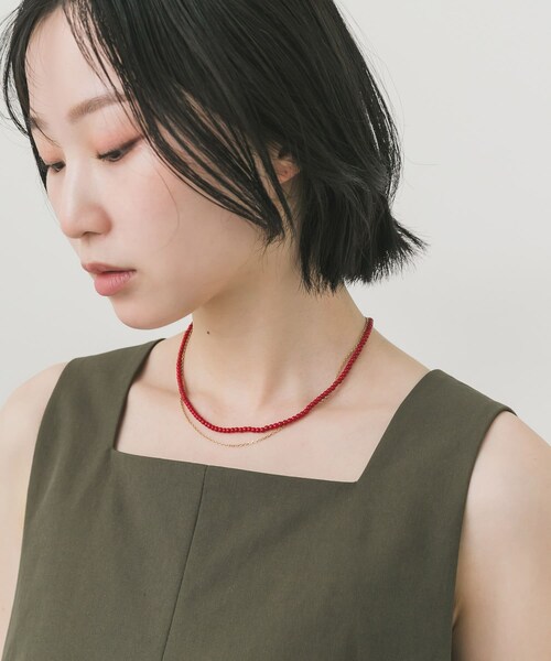 SMELLY（スメリー）の「ステンレスカラービーズ2セットネックレス（ネックレス・レディース・BK/SV/RE/GD・-）」の16枚目の写真