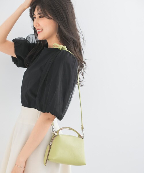 URBAN RESEARCH ROSSO（アーバンリサーチロッソ）の「GIANNI CHIARINI　ALIFA（ショルダーバッグ・レディース・MARBLE/NERO/ACERBO・-）」の3枚目の写真