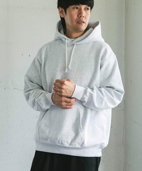 URBAN RESEARCH DOORS(アーバンリサーチドアーズ)の「裏起毛プルオーバーフーディー(パーカー・メンズ・ASH GRAY/TOP CCL・M/L)」の9枚目の写真