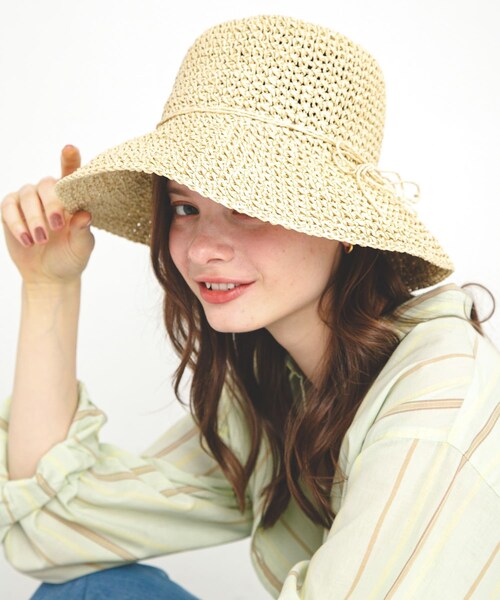 URBAN RESEARCH Sonny Label（アーバンリサーチサニーレーベル）の「折り畳みペーパーハット（ハット・レディース・キャメル/ベージュ・one）」の8枚目の写真