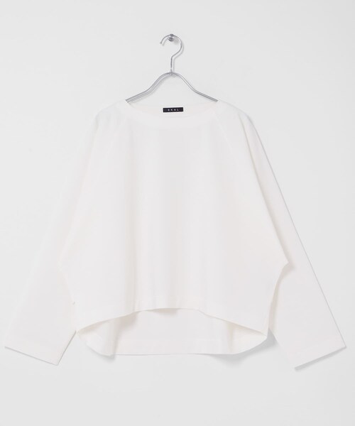 EKAL(エカル)の「シルケットコットンロングスリーブTシャツ(Tシャツ/カットソー・レディース・オフ/ネイビー・One)」の11枚目の写真