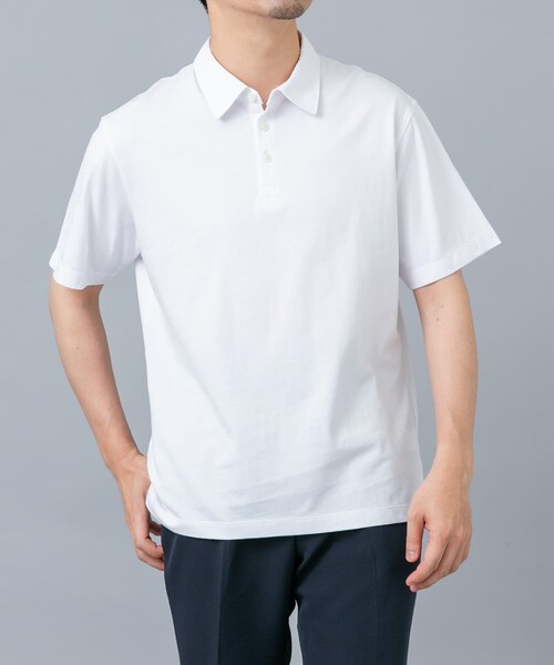URBAN RESEARCH ROSSO（アーバンリサーチロッソ）の「『冷感/速乾』Cool Touch トラベルポロシャツ（ポロシャツ・メンズ・NAVY/BLACK/CHARCOAL/WHITE・S/M/L/XL）」の7枚目の写真