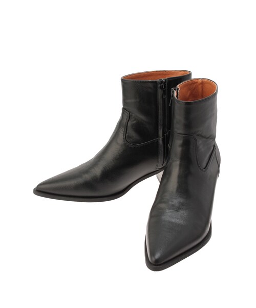 Ungrid（アングリッド）の「フェイクレザーポインテッドブーツ（ブーツ・レディース・ブラック/ブラウン・S/M/L）」の4枚目の写真