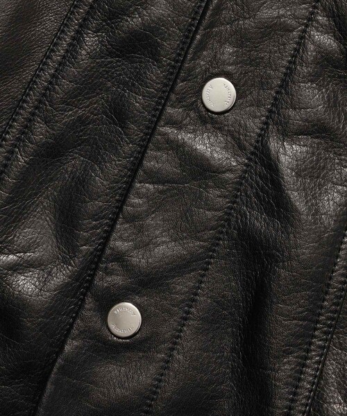 ADAM ET ROPE'（アダムエロペ）の「【A LEATHER/エーレザー】RUCKER JACKET(STANDARD)（ライダースジャケット・メンズ・ブラック・1/2/3）」の10枚目の写真