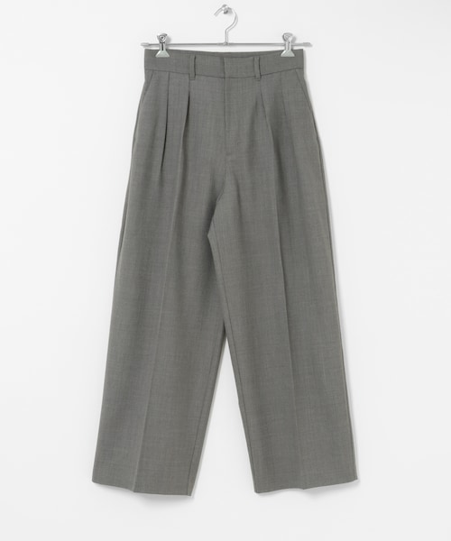 THE GOODLAND MARKET（ザグッドランドマーケット）の「cwtch　2TUCK WOOL SLACKS（その他パンツ・レディース・GRAY/CHARCOAL・1/2）」の2枚目の写真