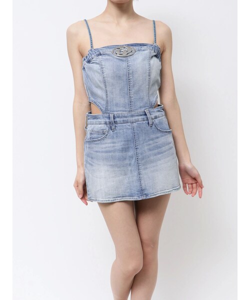 GYDA（ジェイダ）の「GD MOLD SIDE OPENスカートライクデニム