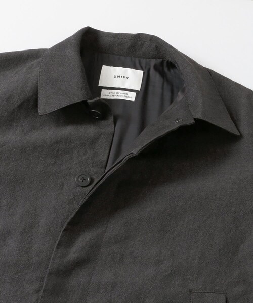 URBAN RESEARCH DOORS(アーバンリサーチドアーズ)の「UNIFY LINEN/WOOL Short Blouson∴(ブルゾン・レディース・CHARCOAL/ECRU・one)」の7枚目の写真