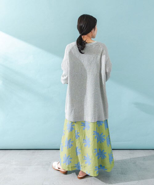 URBAN RESEARCH ROSSO（アーバンリサーチロッソ）の「透かし編みミドルカーディガン（カーディガン/ボレロ・レディース・gray/camel・FREE）」の10枚目の写真