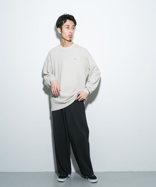 URBAN RESEARCH DOORS（アーバンリサーチドアーズ）の「『別注』LACOSTE×DOORS　HEAVY PIQUE LONG-SLEEVE（Tシャツ/カットソー・メンズ・HAMMAM/GRAPHITE/PORTO・3/4/5）」の18枚目の写真