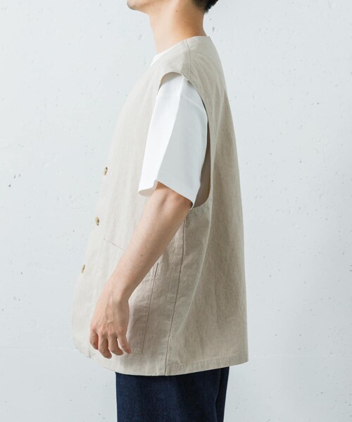 URBAN RESEARCH(アーバンリサーチ)の「Marvine Pontiak Shirt Makers VEST(ベスト・メンズ・SOBA・One)」の5枚目の写真