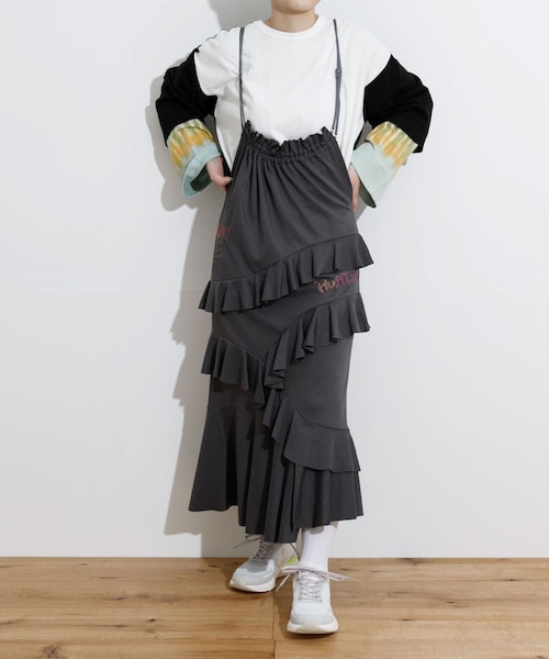 THE GOODLAND MARKET（ザグッドランドマーケット）の「old honey　-65℃- dress（ワンピース・レディース・white/charcoal・one）」の2枚目の写真