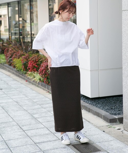 ITEMS URBANRESEARCH(アイテムズ アーバンリサーチ)の「ジャガードタイトロングスカート(スカート・レディース・BRN/OFF/LVD・FREE)」の15枚目の写真