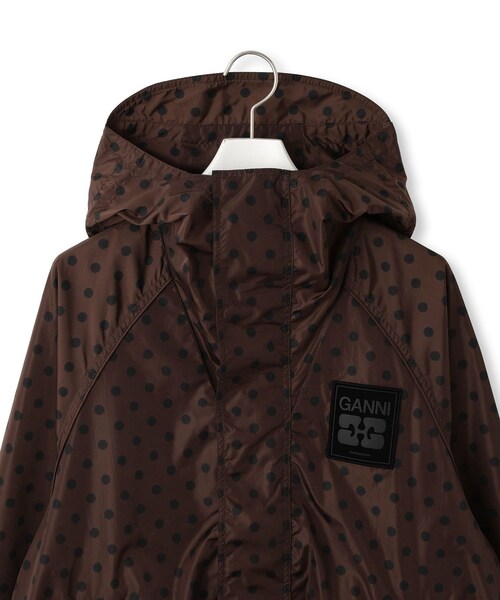 ADAM ET ROPE'（アダムエロペ）の「【GANNI（ガニー）】Printed Flyweight Nylon Jacket（ナイロンジャケット・レディース・ダークブラウン・S）」の4枚目の写真