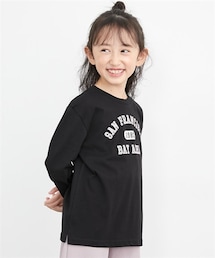 nissen | 綿１００％プリント長袖Tシャツ（女の子）(Tシャツ/カットソー)