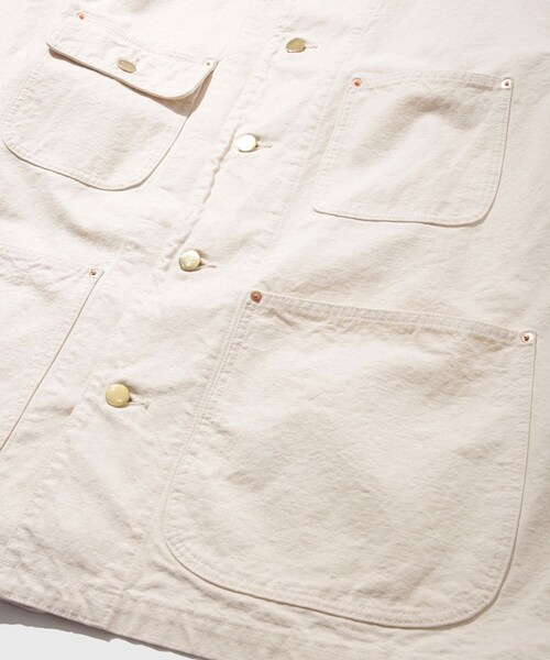 ADAM ET ROPE'（アダムエロペ）の「【URU/ウル】COTTON CANVAS COVERALL JACKET（その他アウター・メンズ・キナリ/ダークブラウン・1/2）」の11枚目の写真