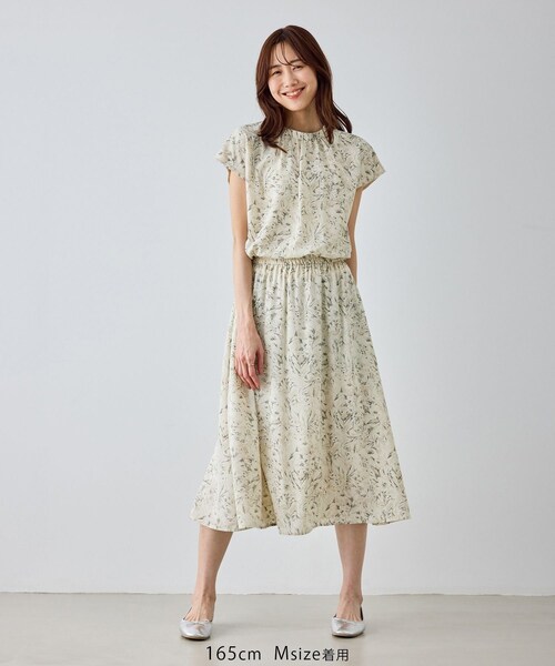 ROPE' PICNIC(ロペピクニック)の「【WEB限定サイズ】小花柄&線画アソートワンピース(ワンピース・レディース・ブラック/キナリ・L/M/MT)」の8枚目の写真