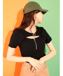 EVRIS | バックルデザイントップス(Tシャツ/カットソー)