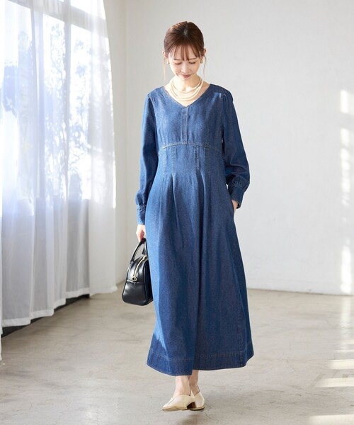 ROPE' PICNIC(ロペピクニック)の「デニムワンピース(ワンピース・レディース・ブラック/ネイビー・36/38)」の10枚目の写真