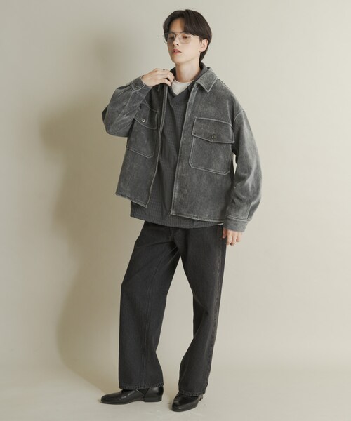 SENSE OF PLACE by URBAN RESEARCH(センスオブプレイスバイアーバンリサーチ)の「ヴィンテージツイルZIPブルゾン(ブルゾン・メンズ・BLACK/BROWN/PURPLE・M/L)」の14枚目の写真