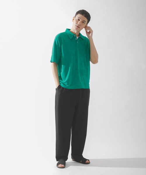 URBAN RESEARCH Sonny Label（アーバンリサーチサニーレーベル）の「配色パイルポロシャツ（ポロシャツ・メンズ・グレー/グリーン/ネイビー・M/L）」の19枚目の写真