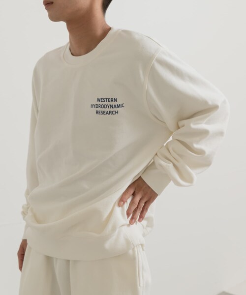 THE GOODLAND MARKET（ザグッドランドマーケット）の「Western Hydrodynamic Research　WORKER SWEAT CREW（スウェット・メンズ・15IVORY/40NAVY/01BLACK・M/XL）」の6枚目の写真