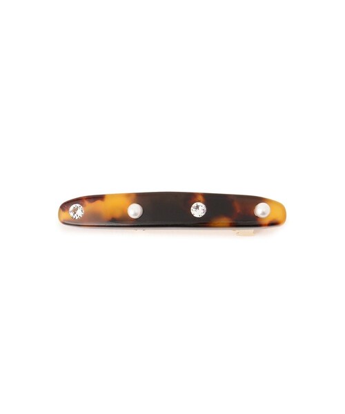ADAM ET ROPE'(アダムエロペ)の「【J'aDoRe・店舗限定】【MALUS /マリュス】Line stone barette / small(バレッタ/ヘアクリップ・レディース・ブラウン・F)」の9枚目の写真