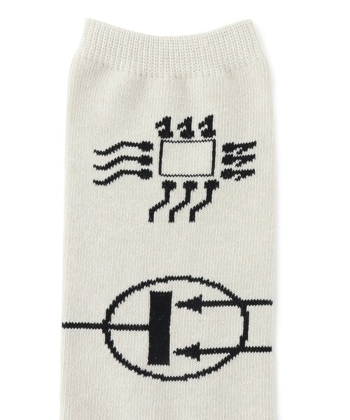 ADAM ET ROPE'（アダムエロペ）の「【BAL/バル】JACQUARD SOCKS（ソックス/靴下・メンズ・チャコール/ホワイト・F）」の6枚目の写真