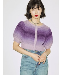 jouetie | グラデーションニットカーデ【セットアップ対応】(カーディガン/ボレロ)